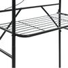 vidaXL Toilet Rack Black Steel Standard Toilet Rack Rectangular