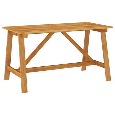 vidaXL Patio Dining Table 55.1"x27.6"x28.9" Solid Acacia Wood