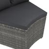 vidaXL 8 Piece Patio Sofa Set with Cushions Poly Rattan Gray