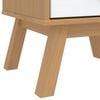 vidaXL Bedside Cabinet White and brown Solid pine wood and engineered wood