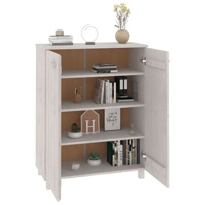 vidaXL Shoe Cabinet White 33.5"x15.7"x42.5" Solid Wood Pine