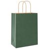 vidaXL Paper Bags 50 pcs with Handles Green 21x11x28 cm