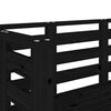 vidaXL Garden Bench Black Solid pine wood 43.9 x 20.9 x 28.0 in Durable