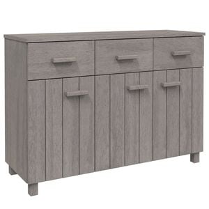 vidaXL Sideboard Light Grey Solid Pine Wood Medium Sideboard