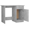 vidaXL Desk Concrete Grey Engineered Wood Standard Desk Rectangular