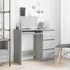 vidaXL Desk Grey Sonoma Engineered Wood Standard Desk Rectangular