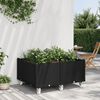 vidaXL Garden Planter Black Polypropylene Medium Portable
