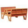 vidaXL Picnic Table Wax Brown Solid pine wood Medium Seats Many