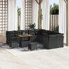 vidaXL Garden Sofa Set with Cushion with Storage 13 pcs Black