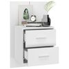 vidaXL Wall-mounted Bedside Cabinet Set of 2 White Engineered wood