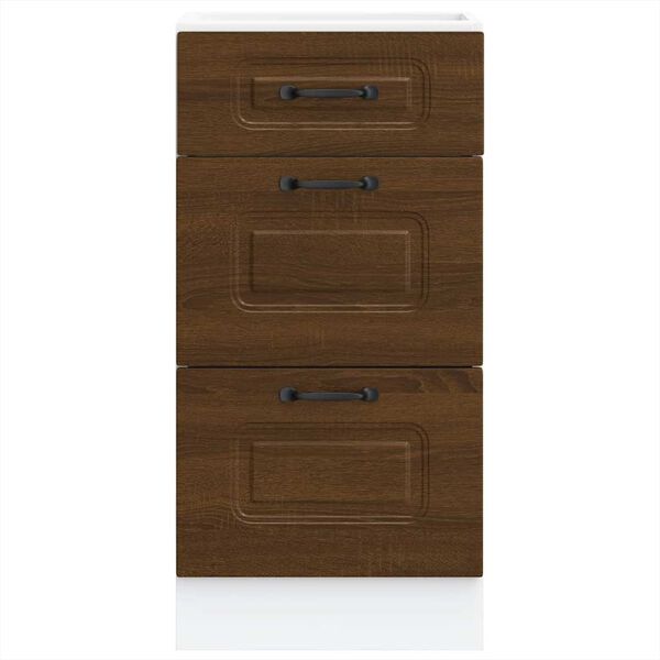vidaXL Kitchen Base Cabinet Brown oak Engineered wood Compact