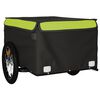 vidaXL Bike Trailer Black and Green 99.2 lb Iron