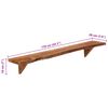 vidaXL Wall Shelf Set of 2 Natural wood Solid Acacia wood