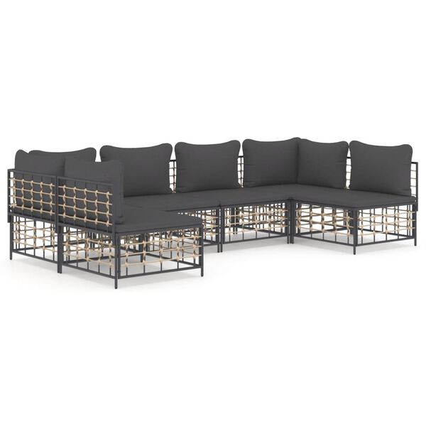 vidaXL Garden Lounge Set Anthracite, Dark Grey