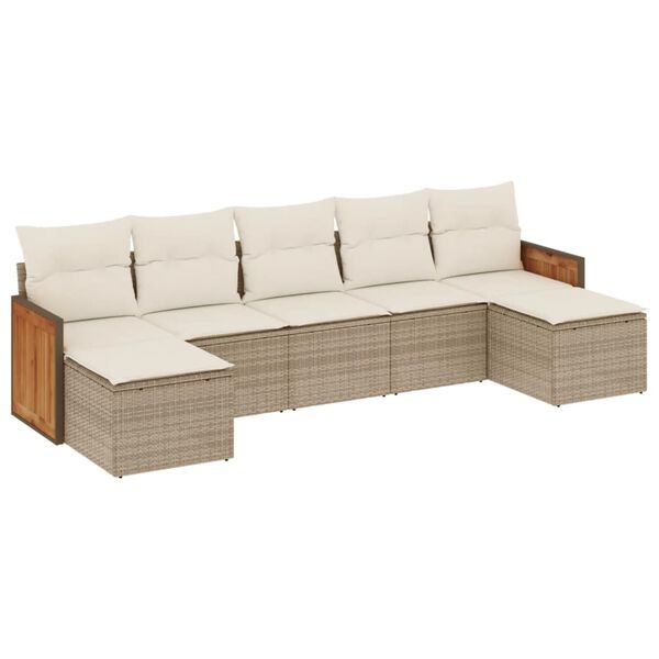 vidaXL Garden Sofa Set Beige