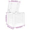 vidaXL Storage Box Natural wood Solid pine wood (untreated) Medium