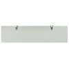 vidaXL Floating Shelf Set of 2 Frosted Tempered safety glass, Zinc alloy