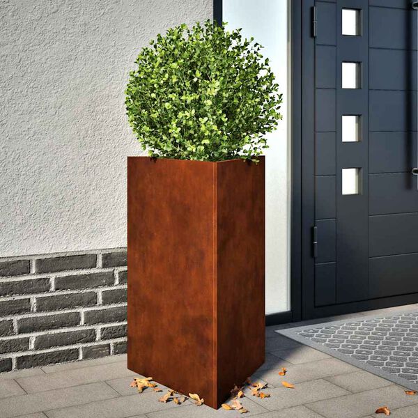 vidaXL Garden Planter Set of 2 Brown Weathering Steel