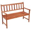 vidaXL Garden Bench Beige, Brown Solid Acacia wood, 100% polyester fabric