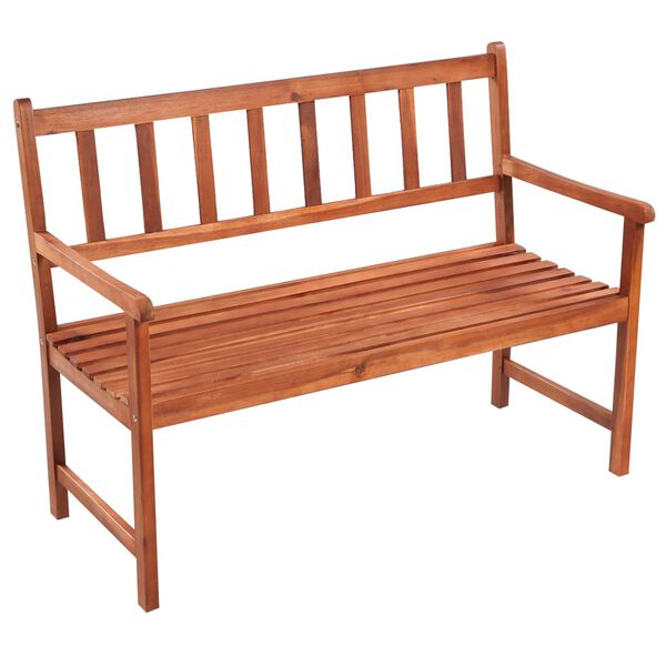 vidaXL Garden Bench Beige, Brown Solid Acacia wood, 100% polyester fabric