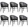 vidaXL Garden Dining Set Black