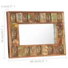 vidaXL Mirror Varied brown tones Solid reclaimed wood Medium