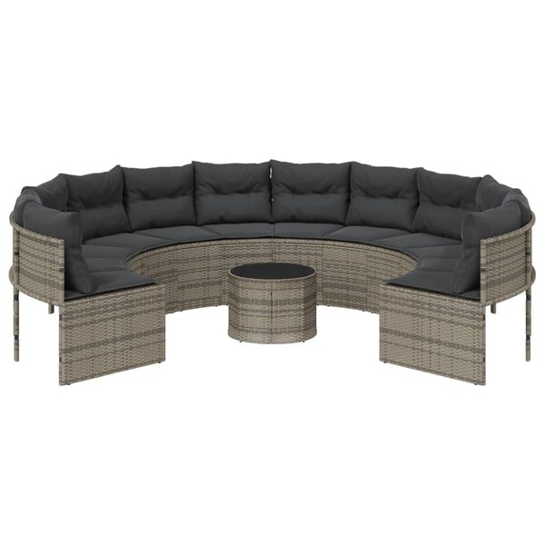 vidaXL Garden Sofa Grey, Dark Grey