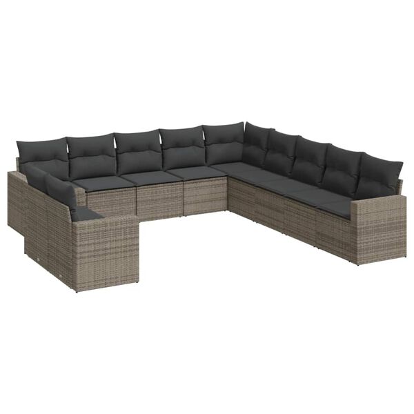 vidaXL Garden Sofa Set Grey