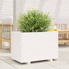 vidaXL Garden Planter White Solid Pine Wood Medium Garden Planter