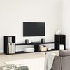 vidaXL TV Cabinet Black Engineered wood 39.4 in x 11.8 in x 19.7 in