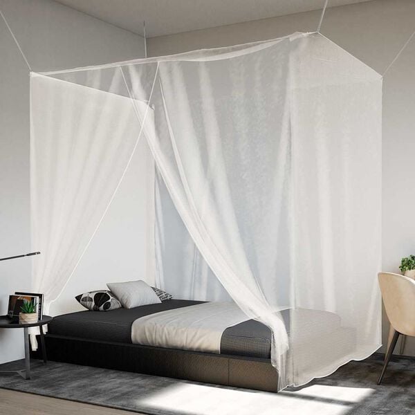 vidaXL Hanging Mosquito Net 156 Mesh White 86.6x59.1x70.9"