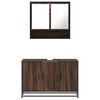 vidaXL Bathroom Furniture Set Brown oak Engineered wood, metal Medium