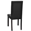 vidaXL Dining Chair Set of 4 Black Wooden frame, faux leather Standard
