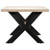 vidaXL Dining Table Bleached White, Black