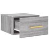 vidaXL Wall-mounted Bedside Cabinet Grey Sonoma Engineered wood Compact