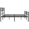 vidaXL Metal Bed Frame Black Powder-Coated Steel Super King Size