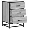 vidaXL Bedside Cabinet Grey Sonoma Engineered wood, metal