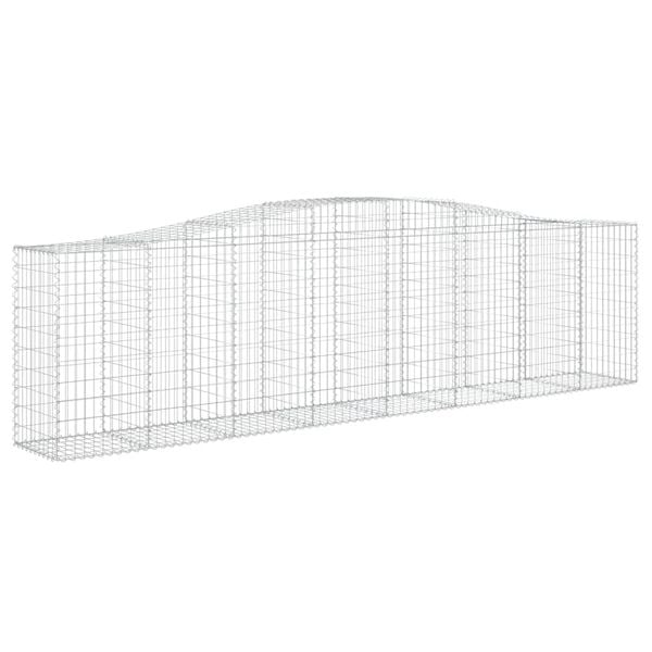 vidaXL Gabion Basket Set of 5 Silver Galvanized iron Large Durable
