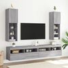vidaXL TV Cabinet Set of 2 Grey Sonoma Engineered wood, glass Medium