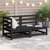 vidaXL Garden Lounge Set Black Solid pinewood Medium Modular