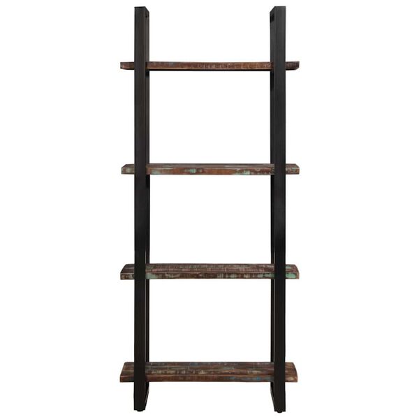 vidaXL Bookcase Mixed color Solid reclaimed wood and powder-coated iron