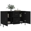 vidaXL Sideboard Black Engineered wood and metal Medium Sideboard