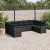 vidaXL Garden Sofa Set Black