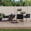 vidaXL Garden Dining Set Black