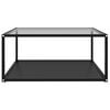 vidaXL Coffee Table Transparent and black