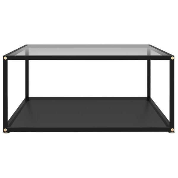 vidaXL Coffee Table Transparent and black