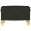 vidaXL Footstool Black 100% Polyester, Plywood 23.6x19.7x16.1 in Modern