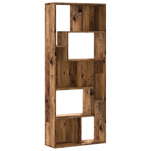 vidaXL Bookcase Old wood Engineered wood Tall Bookcase Rectangular