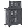 vidaXL Tool Trolley with Shelf Anthracite 25.59 x 13.78 x 43.70 in