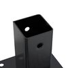 vidaXL Post Bases Square 12 pcs Anthracite 2.40x2.40" Powder-coated Steel